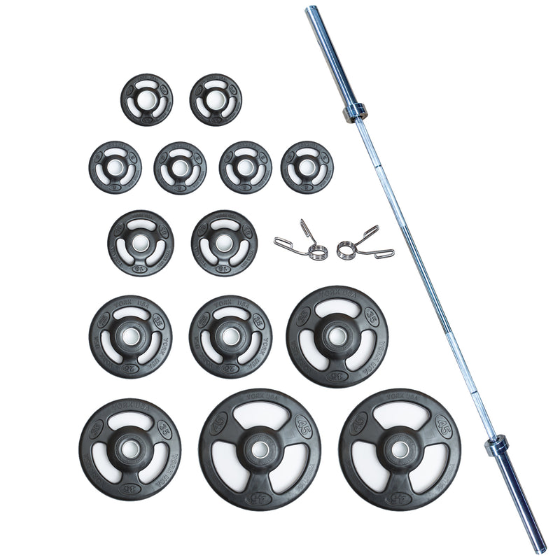Iso-Grip Rubber-Encased Steel Olympic Plate Set (300LB)