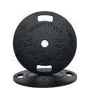 Black Coated Machined 45 Pound Cast Iron Weight Plate Pair (2)