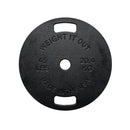 Black Coated Machined 45 Pound Cast Iron Weight Plate Pair (2)